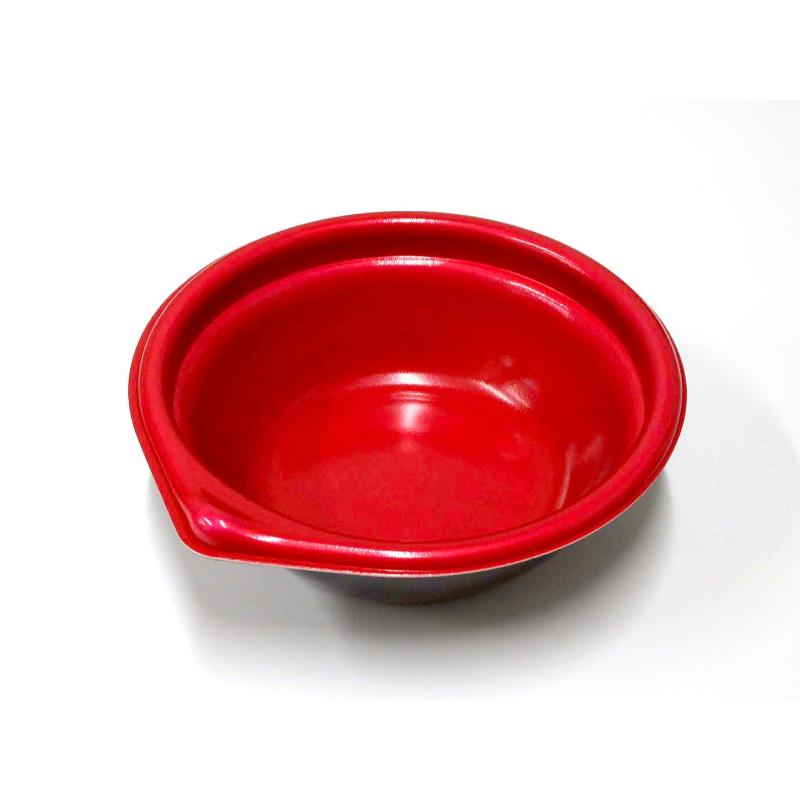 スープ容器 ラルム160本体R 赤/黒 デンカポリマー