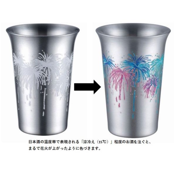 グラス まどろむ酒器 花火 150mL 新越ワークス