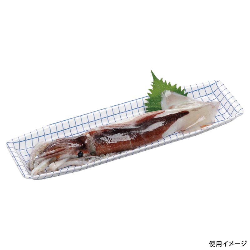 鮮魚トレー M-84 ブルーチェック W エフピコ