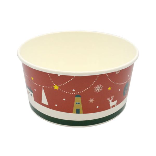 どんぶり容器 CO-1.5L-176 クリスマス赤 パックスタイル