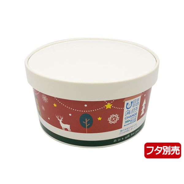 どんぶり容器 CO-1.5L-176 クリスマス赤 パックスタイル