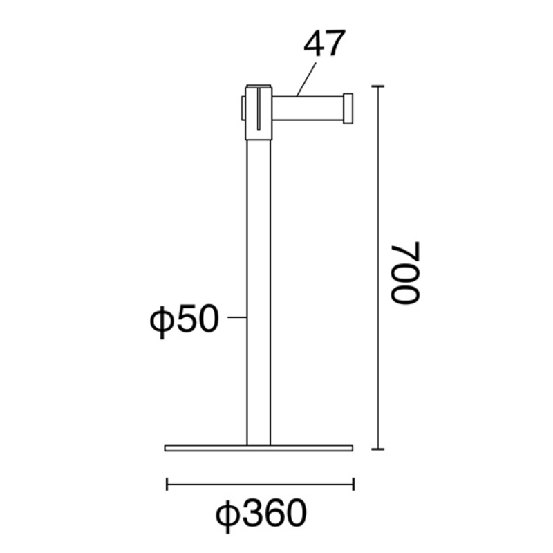 売場備品 ベルトパーティションSUS-1(H70cm)赤 友屋