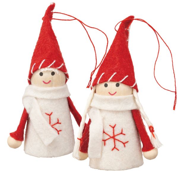 贈答用飾り ニッセマスコット-2 スノー(6個) ヘッズ