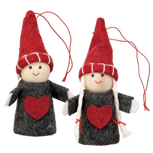 贈答用飾り ニッセマスコット-3 ハート(6個) ヘッズ