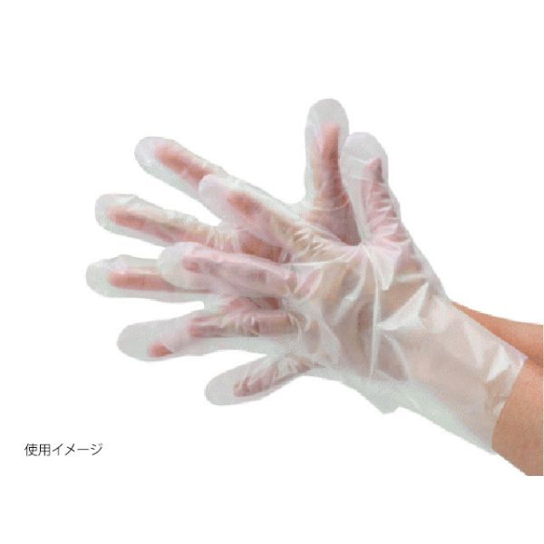 【100枚入】2019ポリエチレン手袋エコ箱入透明 L袋