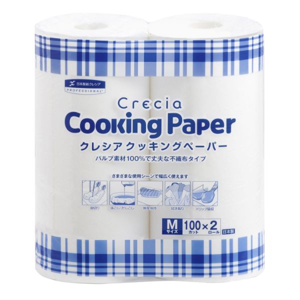 クレシアクッキングペーパーMサイズ100カット2ロール日本製紙クレシア 日本製紙クレシア