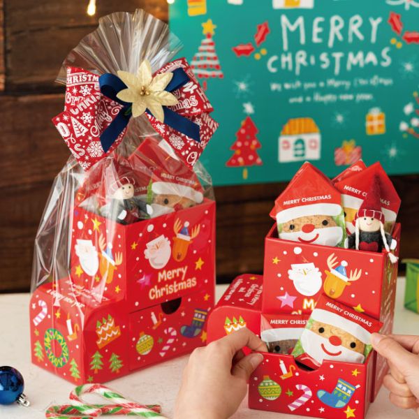 贈答箱 クリスマスブーツ型貼箱-M(4個) ヘッズ