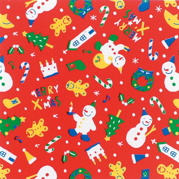 クリスマススノーマン 包装紙-2(50枚) ヘッズ