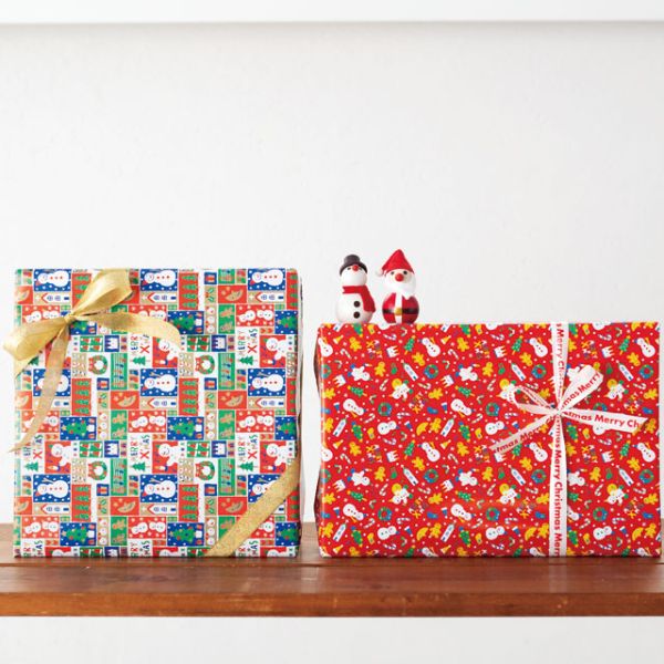 クリスマススノーマン 包装紙-2(50枚) ヘッズ