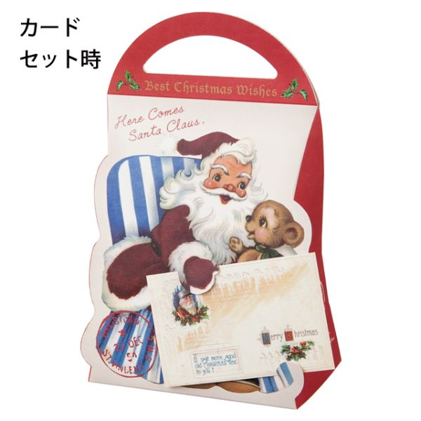 贈答箱 クリスマスアンティークサンタ ギフトBOXバッグ型-S(20枚)