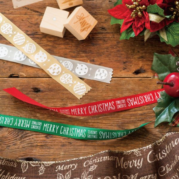 クリスマスレタープリント サテンリボン-1/レッド(1巻) ヘッズ