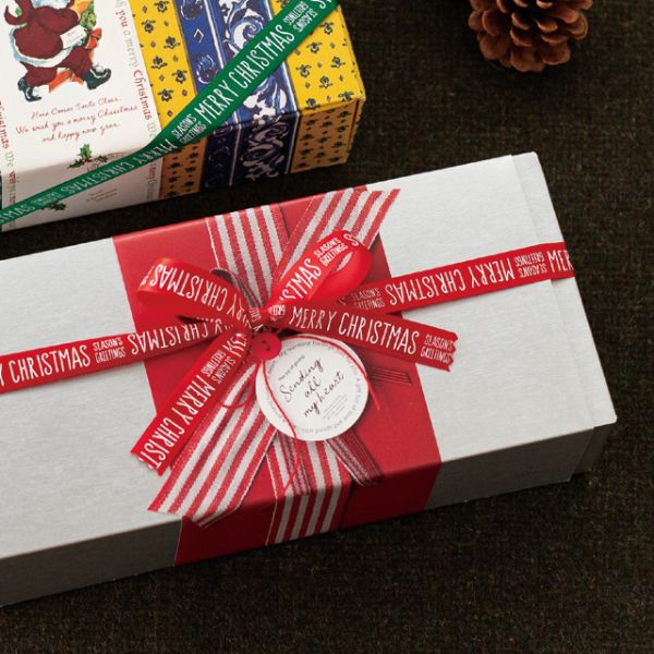 クリスマスレタープリント サテンリボン-1/レッド(1巻) ヘッズ