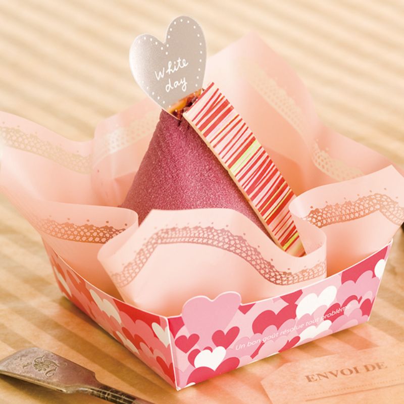 スウィーツ用品 ホワイトデイケーキピック-1(100枚) ヘッズ