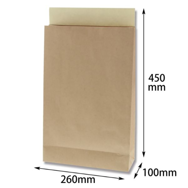 紙製発送資材 宅配袋 M 未晒無地 バラ出荷 HEIKO（シモジマ）