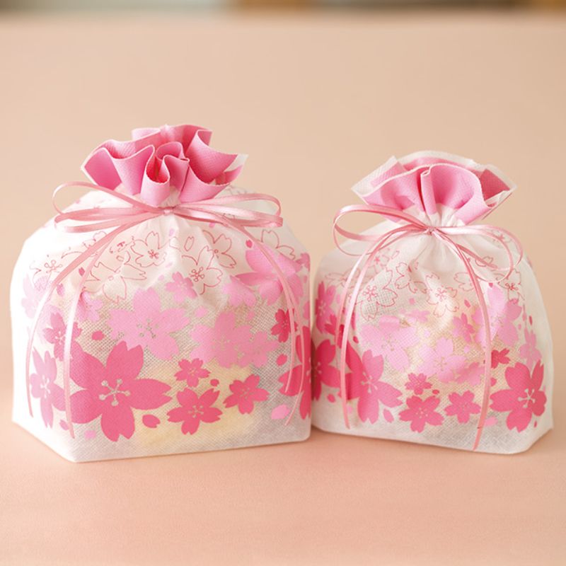 袋 サクラ不織布巾着バッグ-S(10枚) ヘッズ
