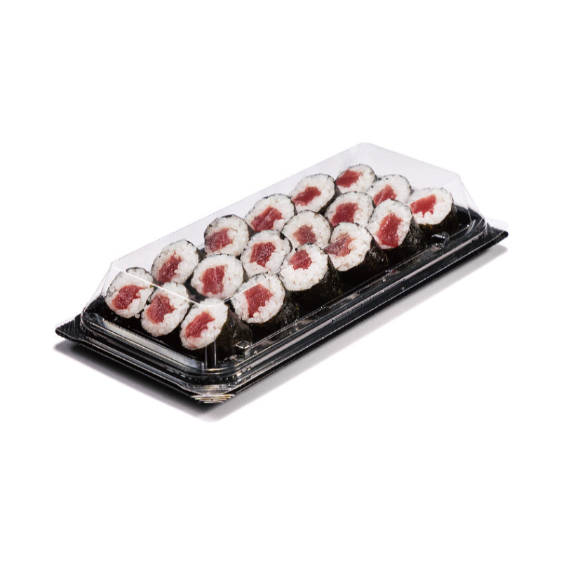 寿司容器 バイオ 優れ盛 細3B 黒 リスパック