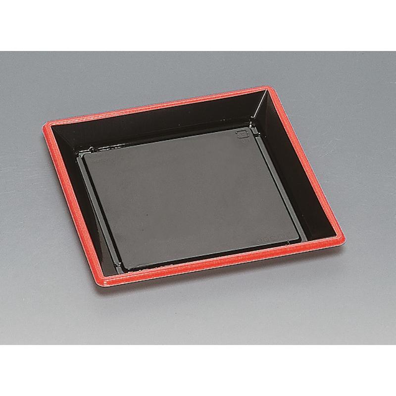 寿司容器 豊皿 200H 黒淵朱 福助工業