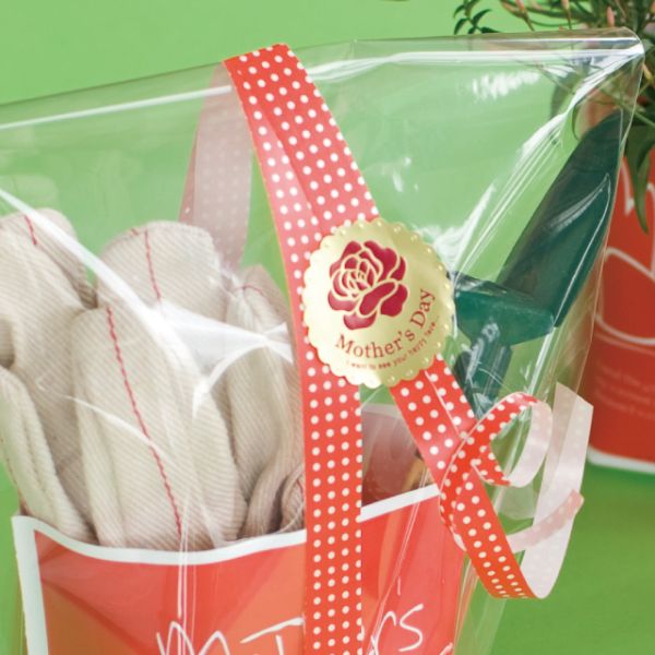 母の日シール-18 レッドローズポイントシール(100枚) ヘッズ