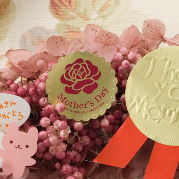 母の日シール-18 レッドローズポイントシール(100枚) ヘッズ