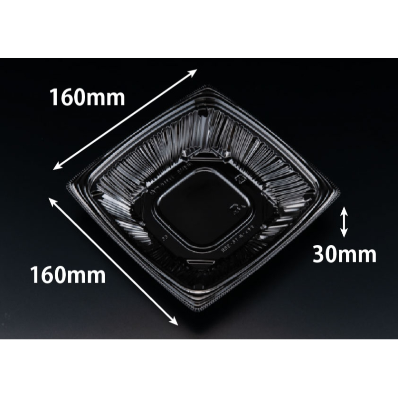 惣菜容器 バイオ ナチュール 16-30B 黒 リスパック