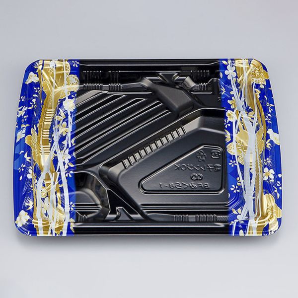 弁当容器 BFみくら8-1 春菜 青 本体 シーピー化成