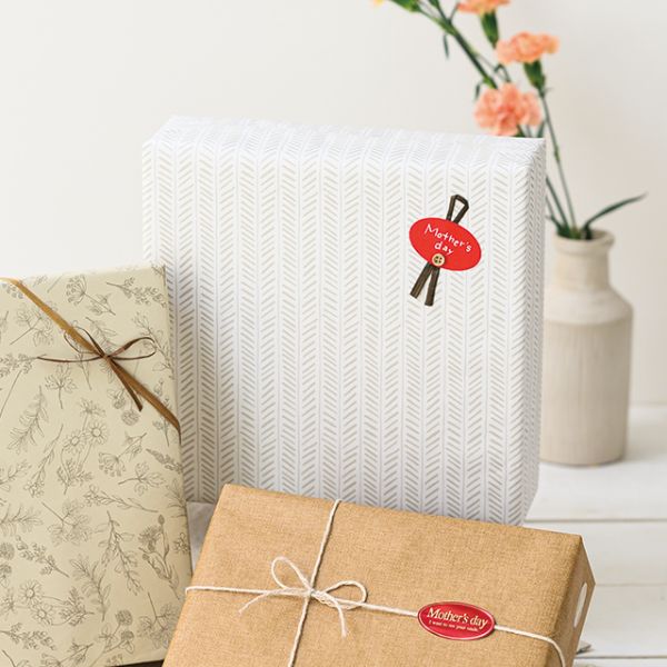 母の日シール-13 ハンドメイドボタン(30枚) ヘッズ