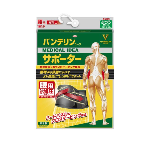 【介護/医療】サポーター バンテリンコーワサポーター腰用しっかり加圧タイプふつうサイズブラック興和 興和