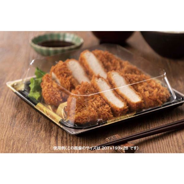軽食容器 バイオデリカ 優枠 揚 21-13B 黒 リスパック
