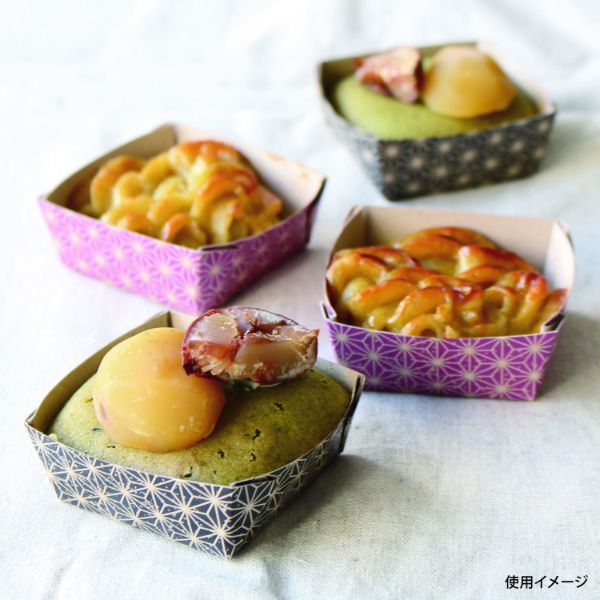 ケーキカップ IKPTT-45 麻の葉 くろ 伊藤景パック産業