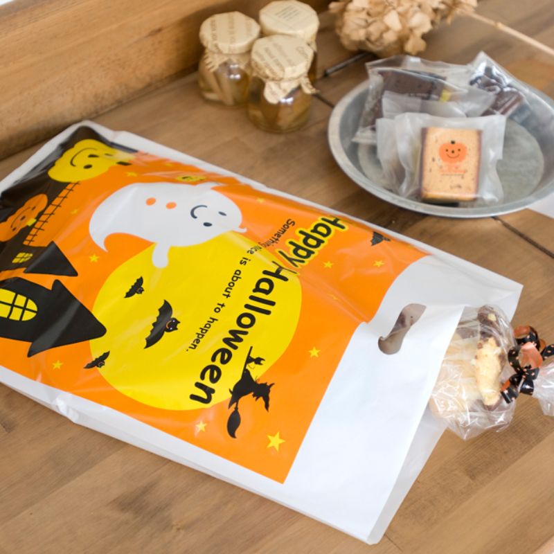 ポリ手提げ ハロウィンPEバッグ-4(100枚) ヘッズ