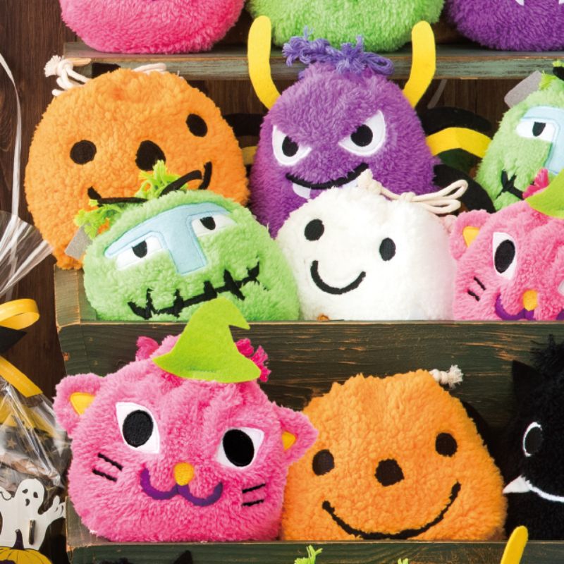 袋 ハロウィンカボチャ巾着バッグ-S(10枚) ヘッズ