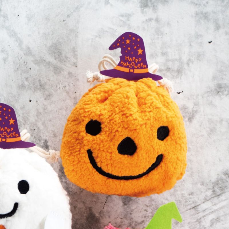袋 ハロウィンカボチャ巾着バッグ-S(10枚) ヘッズ