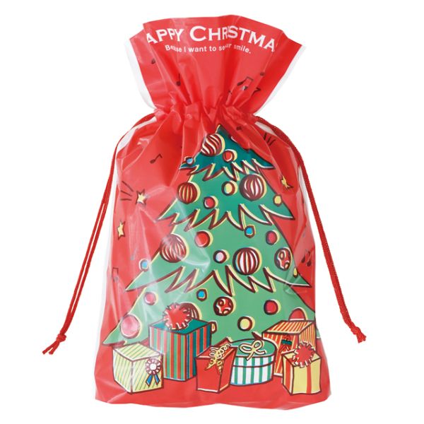 袋 クリスマスジョリーバンドギフト巾着バッグ-3(20枚) ヘッズ