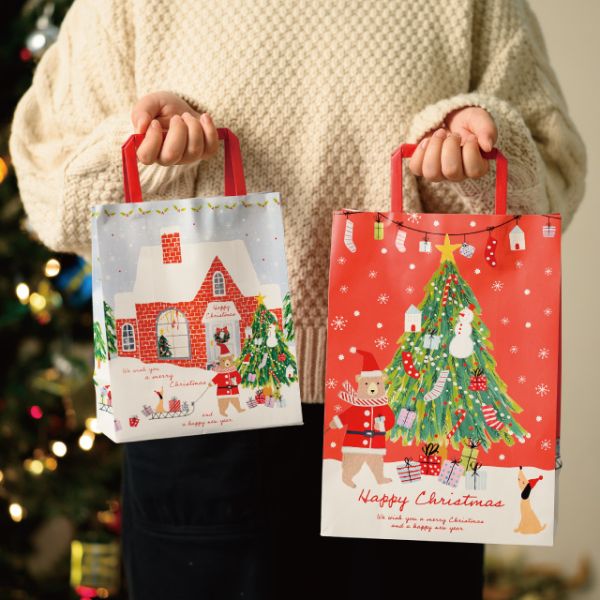 袋 クリスマスベアラーギフトペーパーバッグ-1(50枚) ヘッズ