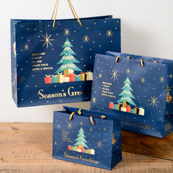 紙手提袋 クリスマスオーナメント ギフトペーパーバッグ-1(10枚) ヘッズ