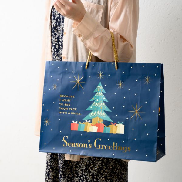 紙手提袋 クリスマスオーナメント ギフトペーパーバッグ-1(10枚) ヘッズ