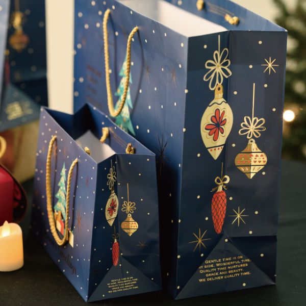 紙手提袋 クリスマスオーナメント ギフトペーパーバッグ-2(10枚) ヘッズ