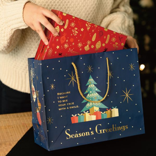 紙手提袋 クリスマスオーナメント ギフトペーパーバッグ-2(10枚) ヘッズ