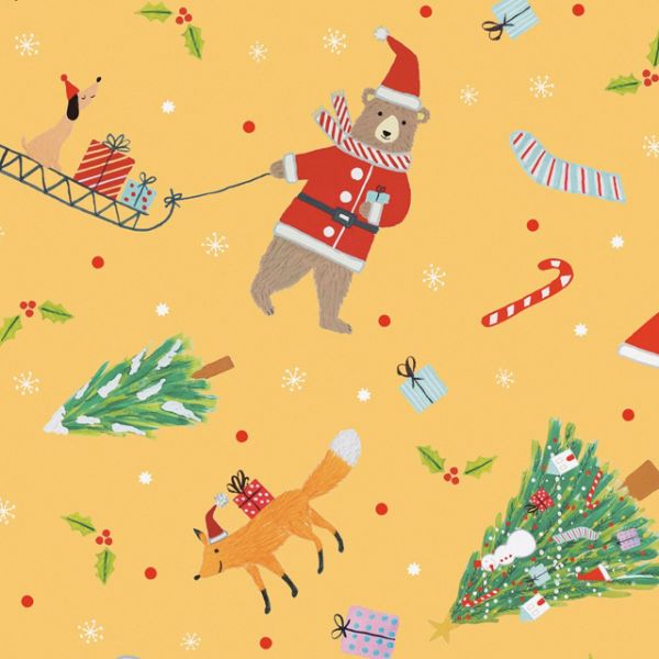 クリスマスベアラー包装紙-1(全紙)(50枚) ヘッズ