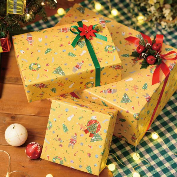 クリスマスベアラー包装紙-1(全紙)(50枚) ヘッズ