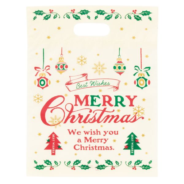 ポリ手提げ クラシカルクリスマス PEバッグ-4(100枚) ヘッズ