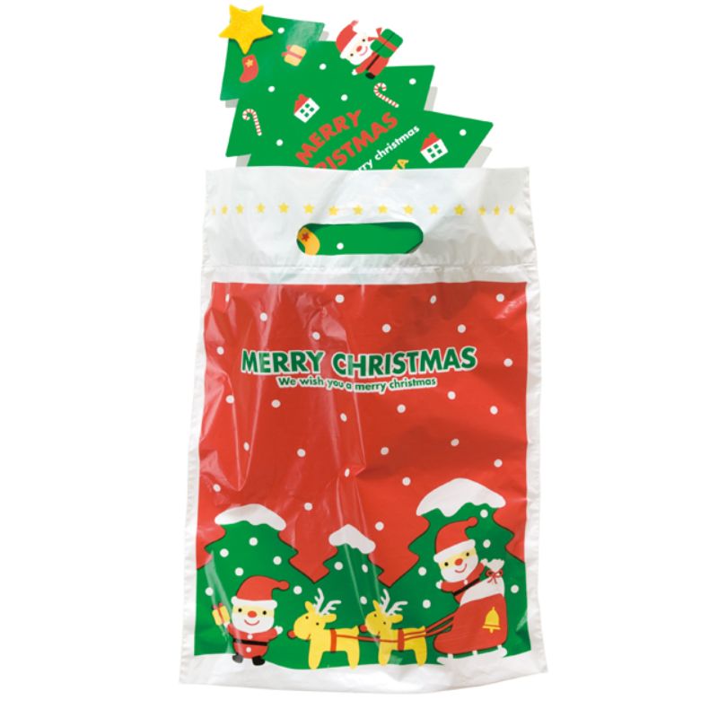 ポリ手提げ ミニサンタPEバッグ-3(100枚) ヘッズ