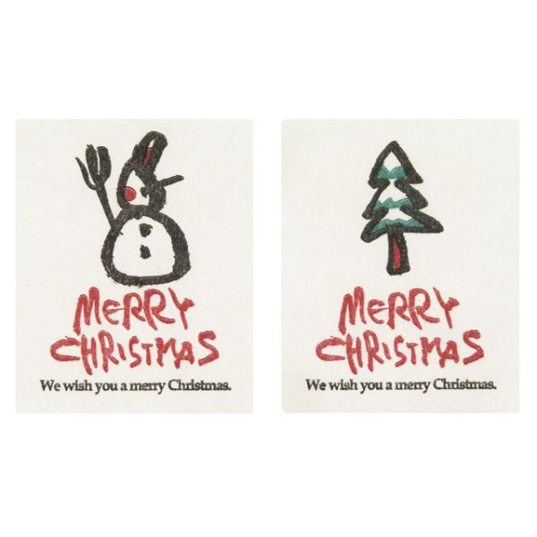 クリスマス和紙シール(40枚) ヘッズ