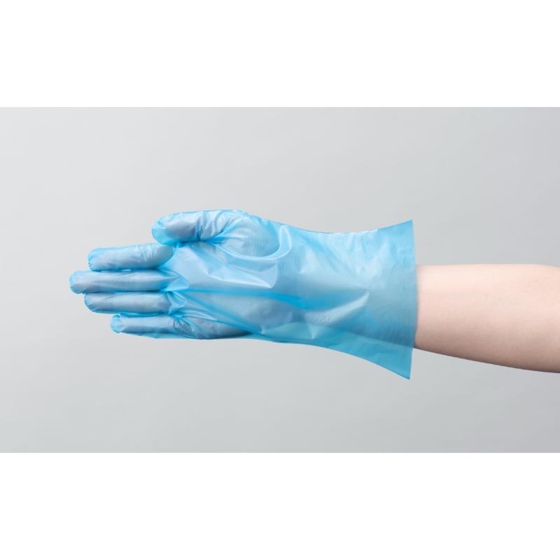 ポリ手袋 No.433 ポリグローブ eco ブルー M サンフラワー