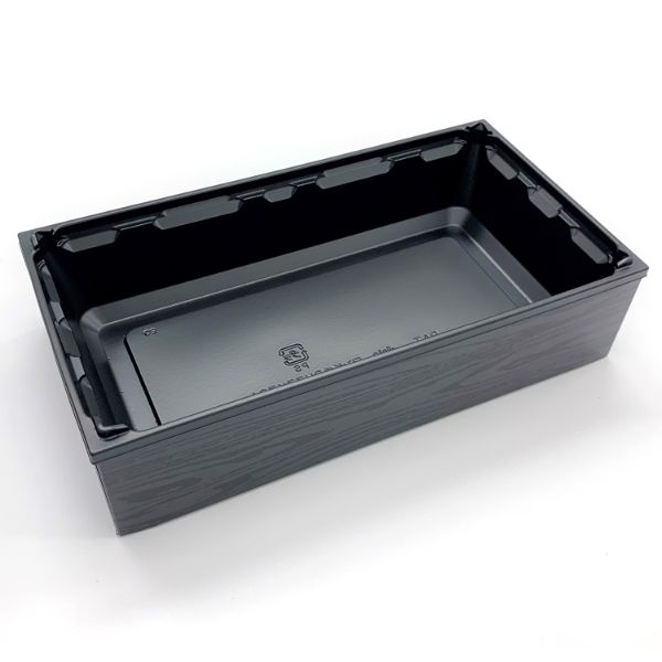 折箱 ワン折重 PH73×38A 黒 底 アクタ | テイクアウト容器の通販 折箱 ワン折重 PH73×38A 黒 底 アクタ | テイクアウト容器の通販