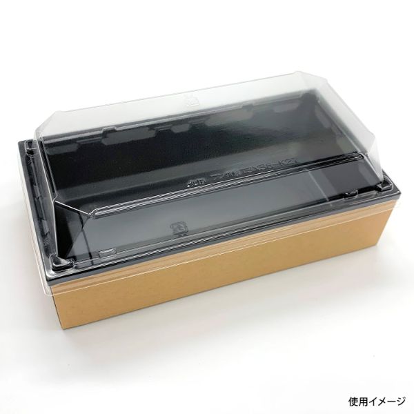 弁当容器 ワン折重 PH73×38A 黒 底 アクタ