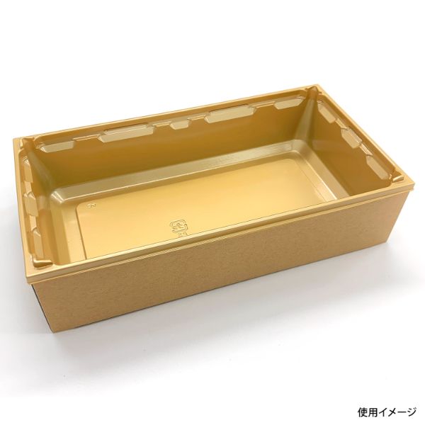 弁当容器 ワン折重 PH73×38A 金 底 アクタ