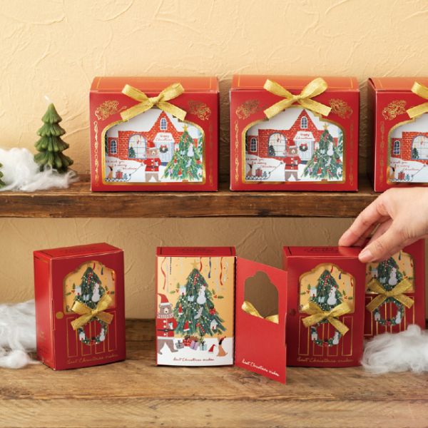 贈答箱 クリスマスベアラーウィンドウギフトボックス-M(10枚) ヘッズ