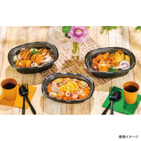 どんぶり容器 CY-丼 小判大N 黒本体 エフピコチューパ