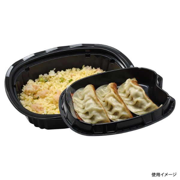 どんぶり容器 CY-丼 小判大深N 黒本体 エフピコチューパ